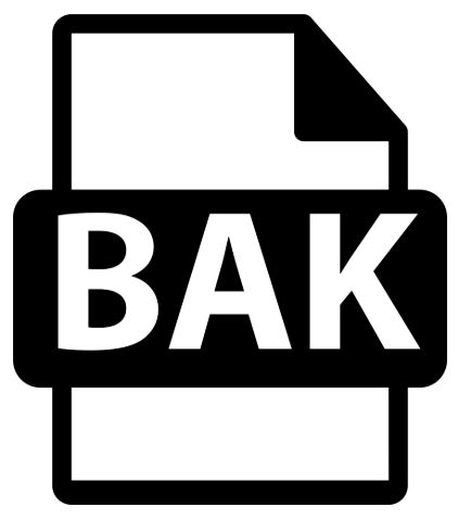 how to open bak file