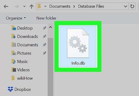 open database file